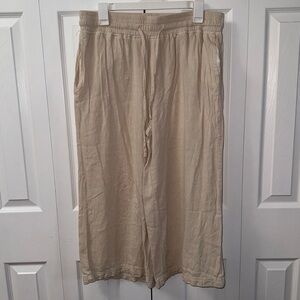 Thread & Supply Cropped Linen Blend Pants